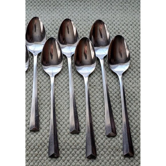 Lot 6 Vintage Reed & Barton CREST Rebacraft Teaspoons Stainless Japan Flatware - Picture 2 of 5